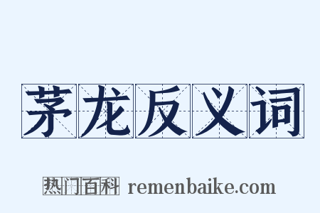 茅龙反义词是什么意思的图片